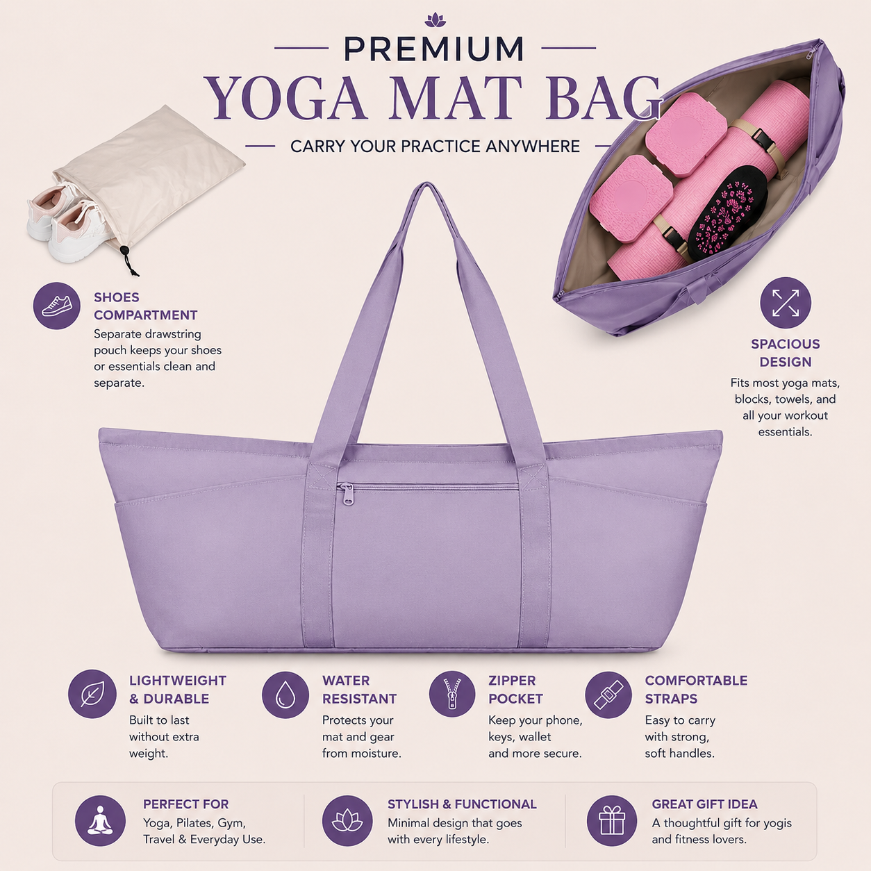 Premium Yoga Mat Bag